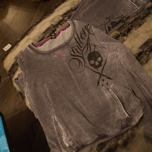 Sullen angels joggers and crew sweatshirt